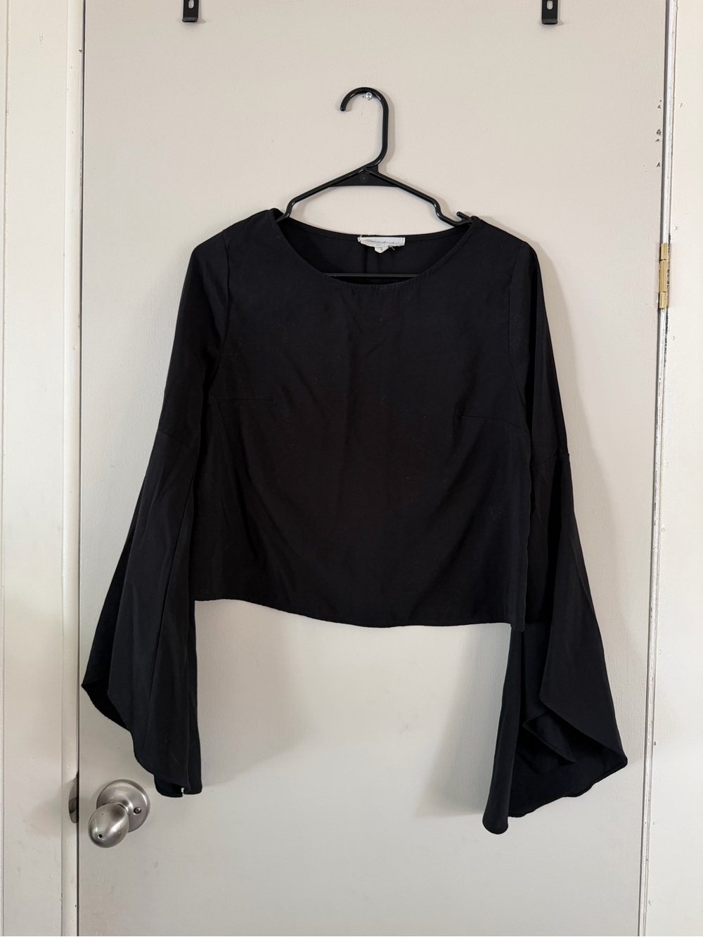 Black Bell Sleeve Women's Top